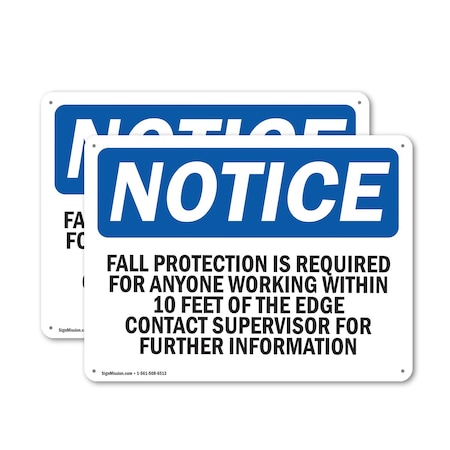 Signmission 10 in Height, 14 in Width, Aluminum, Rectangle OS-2PACK-NS-A-1014-L-12446